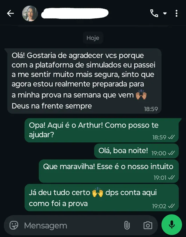 Depoimento de cliente 1